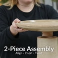thumbnail image 5 of Sunnydaze Duo-Tone Freestanding Ceramic Outdoor Bird Bath, UV-Resistant Yam Finish, 5 of 14