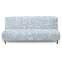 Xixirimido Vintage Floral Pattern Futon Sofa Bed Cover Stretch Armless Futon Slipcover Washable Elastic Sofa Couch Covers Home Furniture Protector