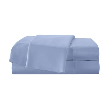 Martex 400TC 4-Pc. Full Sheet Set - 100% Cotton Sateen, Deep Pocket, Silky Soft, Blue