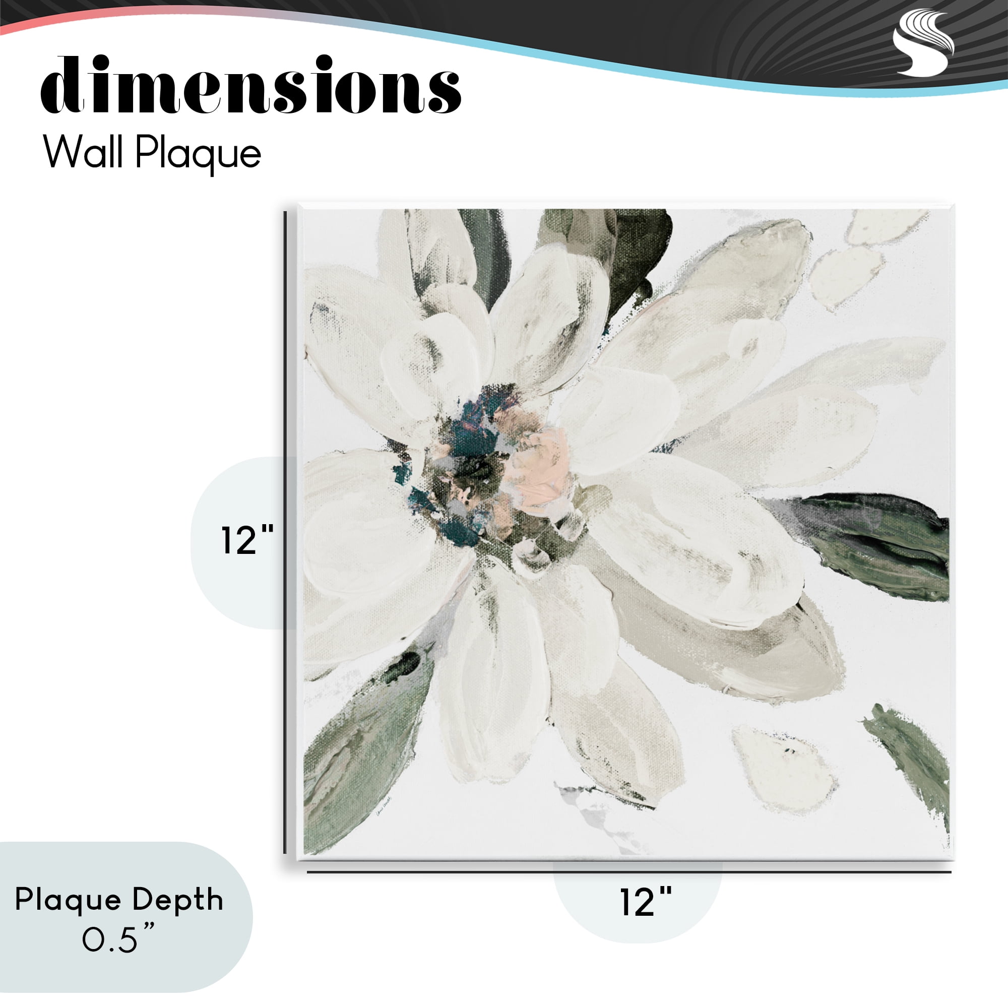 Stupell Industries Naturally Blooming White Flower Wall Plaque Art, design by Lanie Loreth