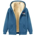thumbnail image 4 of WILLBEST Sudadera Larga para Mujer, Estilo Casual de Invierno, con Cremallera, Forrada, con Estampado Festivo Chaqueta Suave, Cómoda y Cálida, Ideal para Deportes Al Aire Libre y Uso Diario XX-Grande, 4 of 5