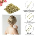 thumbnail image 3 of iMucci U Shaped Hair Pins, 200 Count of Buns Waved Hair Pins for Women Girls with Box for Updos French Twists, Bobby Pins Hairgrip Hair Grip Hairclip Bulk Hair Accessories (Blonde, 2.4 Inch), 3 of 6
