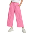 thumbnail image 5 of ITSAME Girls Pants, Elastic Waist Straight Leg Loose Fit Fashion Casual Thin Pants with Pockets Pink 6T, 5 of 6