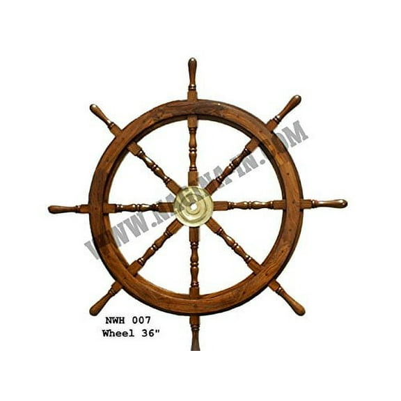 "Nagina International 36"" Nautical Ship Wheel Pirate Home Decor Wall   Hanging"