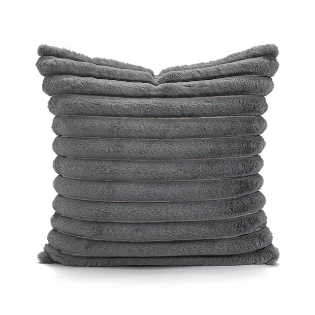 Nvzi Funda de almohada decorativa de 18 x 18 pulgadas, estilo rústico, moderna, para sofá, sala de estar, color gris
