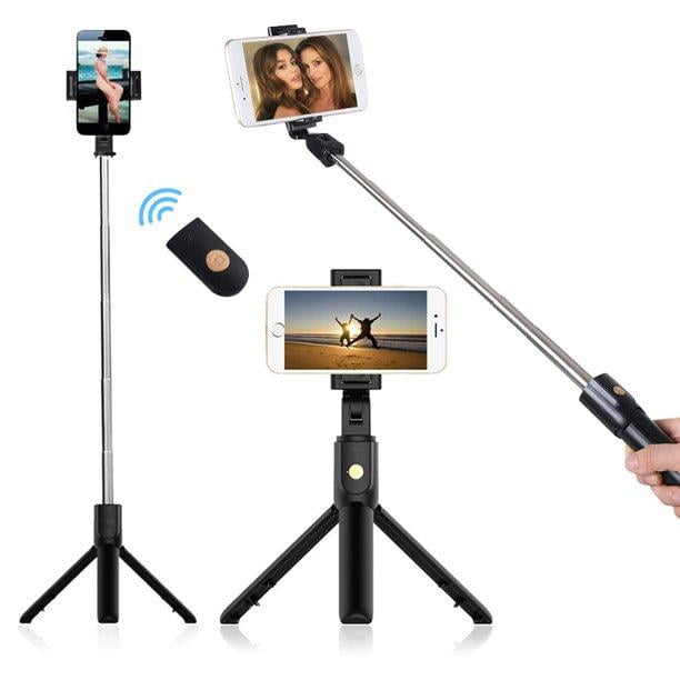 Doosl 3 in 1 Extendable Selfie Stick Tripod with Detachable Bluetooth