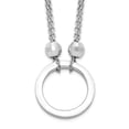 thumbnail image 5 of Auriga Fine Jewelry 925 Sterling Silver Rh-plated Circle w/Diamond-cut Beads Necklace for Women 18", 5 of 6