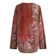 thumbnail image 4 of WEAIXIMIUNG Womens T-Shirts Graphic Tees Funny Adult Humor Women Vintage Floral Print V Neck Long Sleeve Casual Shirt Top, 4 of 4