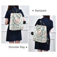 thumbnail image 4 of FORMRS Women's Travel Backpack Purse Anti-Theft Hidden Pockets Casual Shoulder Bag, Green Geometric Pattern, 4 of 7