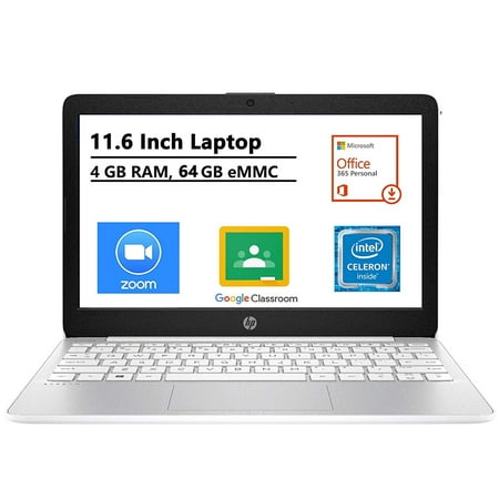 HP Stream 11.6 inch HD Laptop, Intel Celeron N4000, 4...