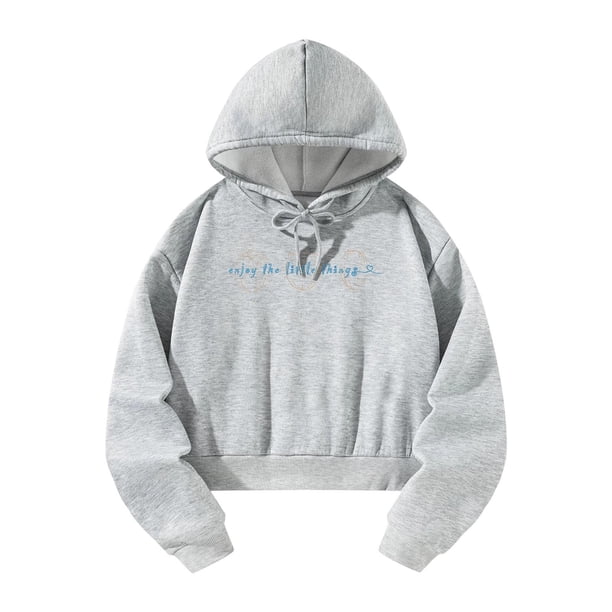 Sudaderas con capucha para mujer, sudadera de manga larga, ropa deportiva, capucha sencilla con cordón para mujer L