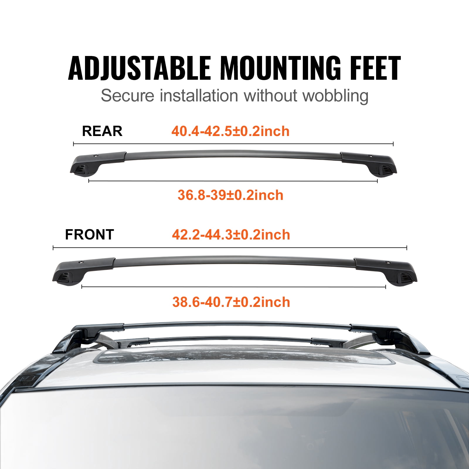 Skyshalo Subaru Forester 2014-2022 Roof Rack Crossbar 200 lbs, Aluminum Black