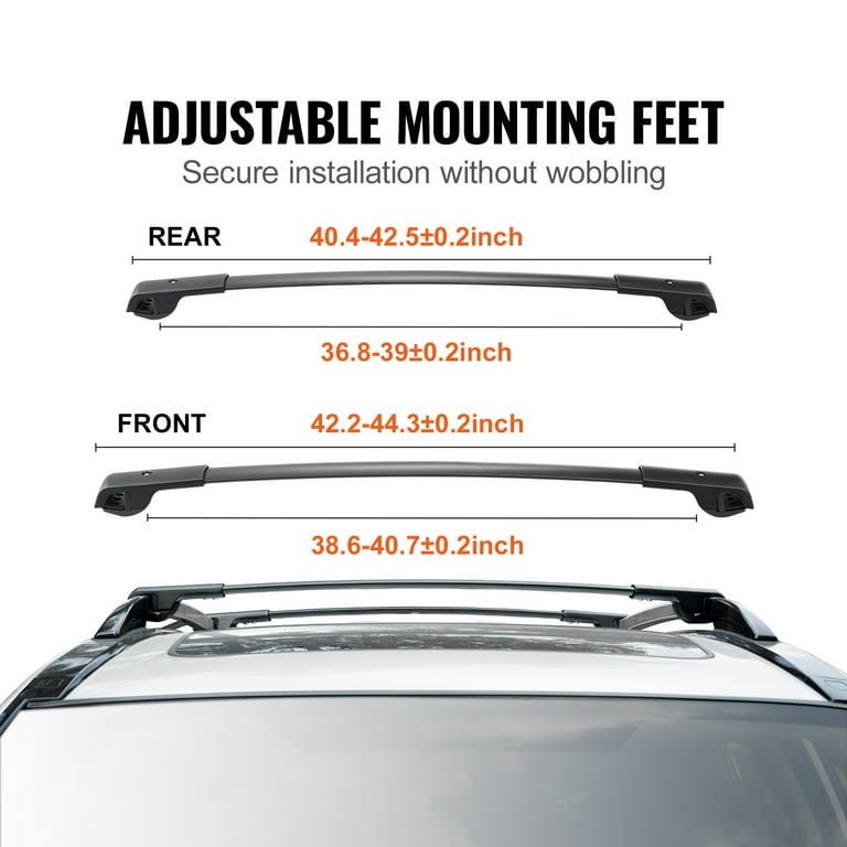 SKYSHALO Roof Rack Cross Bars200 lbs Load Capacity For 2014 2022 Subaru Forester with Raised Side Rails Aluminum Crossbars with Locks Walmart