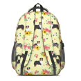 thumbnail image 3 of Australian Shepherd and Floral Backpack for School, Cute School Bag with Adjustable Shoulder Straps and Padded Back, 16.9"x12.6"x5.9", 3 of 5