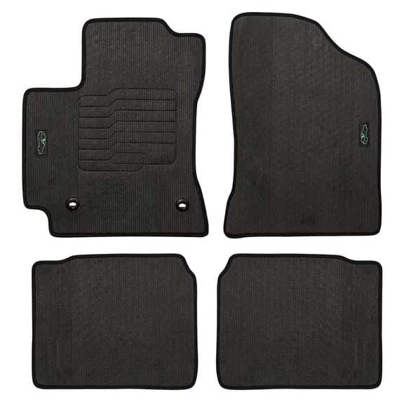Floor Mats for 2014 to 2019 Toyota Corolla All-Weather with Safety Locks Front and Rear, Black, ecoMats