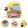 thumbnail image 4 of WORGEOUS Lindo vehículo de construcción de felpa Mochila para niños pequeños para niños y niñas Mochila pequeña de excavadora amarilla para niños Mini mochila escolar impermeable para niños pequeños, 4 of 7
