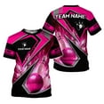 thumbnail image 3 of Personalized Bowling 3D Shirt, Custom Team Name and Name Bowler Gift shirt, 3D All Over Printed Shirt for Men Women (Red, S), 3 of 10