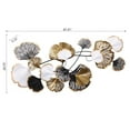 thumbnail image 2 of White, Black, and Gold Metal Ginkgo Leaves Modern Wall Decor, 2 of 9