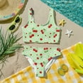 thumbnail image 6 of CCRFTGI Swimsuit for Kids Girls Size 7-8 Two Piece Sets Swimming Bikini Set Beach Holiday Bathing Suits Cute Summer Fruit Print Girls Fashion Tankini Swimsuits Swimwear Green 5-6 Years, 6 of 9