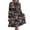 Black, variant on WTOBBY Women's Casual Elegant Flower Print Long Sleeve Tie Waist Pleated Skirt Dress Adjustable Belt for Custom Fit Chiffon-Like Fabric for Graceful Drape Perfect Garden Party ,Black L