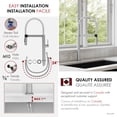 thumbnail image 4 of Stylish 20 ⅞" Ht Single Handle Brushed Stainless Steel with White Spout Hose Pull Out Three Modes Kitchen Faucet K-140H, 4 of 9