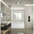 thumbnail image 2 of Kingston Brass KVTAP6032L21A8 60-Inch Acrylic Rectangular 3-Wall Anti-Skid Alcove Tub Combo with Tub Door (Left Hand Drain) in White/Brushed Nickel, 2 of 9
