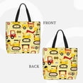 thumbnail image 3 of Vsdgher Funny Construction Vehicles print Tote Bag for Women Shoulder Bag with Zipper Large Shoulder Bag Handle Handbag Portable Washable for Travel, Work, 3 of 8
