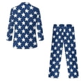 thumbnail image 2 of Whosucclay Star Pattern Blue, Breathable Polyester Fabric Boys Suit Single Button Design Elastic Waist Kids Formal Outfit for Wedding Ceremony Graduation, 2 of 10