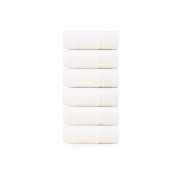 Ensemble de serviettes pour le visage en coton 6 pièces 600 GSM zéro torsion Camelot