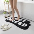 thumbnail image 2 of FPYWO Get Naked Bath Mat Black, 33.5x20 Inch Cute Get Naked Bathroom Rugs, Soft Non Slip Bath Rugs Funny Shower Floor Mat, 2 of 6