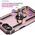 thumbnail image 6 of Phone fashion Compatible with iPhone 16E Case, Military Grade Drop Protection Cover 360 Shockproof Heavy Duty Hard Bumper Rugged Mobile Phone Cases with Kickstand Compatible with iPhone 16E Rose Gold, 6 of 7