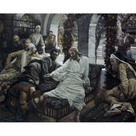Posterazzi SAL9999120 A Woman Anoints the Feet of Jesus James Tissot 1836-1902 French Poster Print - 18 x 24 in.