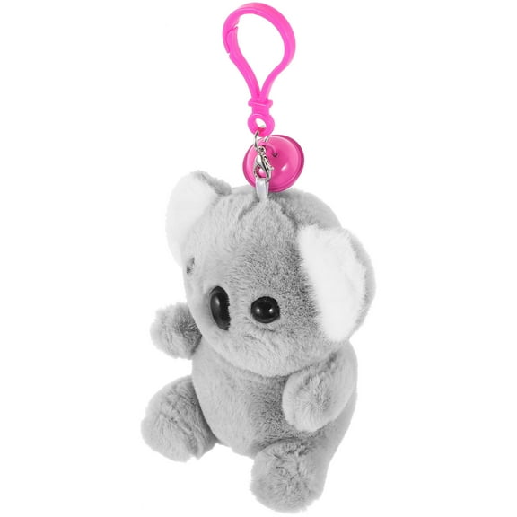 LEORX Backpack Ornament Stuffed Koala Keychain Charm Grey 1Set