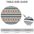 thumbnail image 6 of Boho Floral Print Round Tablecover with Elastic Hem, 44 Inch Fits 38-42 Inch Tables Easy Clean, 6 of 7