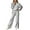 Grey, variant on Sweatsuits Women 2 Piece Outfit,Lounge Set Women's Trousers Suit Casual Two Piece Outfit High End Design Hoodie With Wide Leg Pants Fall Arrivals Plus Size - Grey