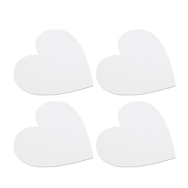 TABLZONE 4Pcs Small Cotton Canvas Boards Light Grey for Acrylic Oil Paint Drawing with Rounded Corners