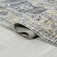 thumbnail image 5 of JONATHAN Y WASHABLE 8 x 10 Area Rug, Bausch Bohemian Distressed Chenille - Dark Gray/Yellow, WSH201C-8, 5 of 9