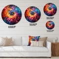 thumbnail image 4 of Designart "Vibrant Rotation II" Abstract Spirals Oversized Wall Clock, 4 of 5