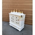 thumbnail image 6 of Wooden Temple Pooja Mandir Exquisite Handcrafted – White Elegant Home Temple with Door Bells, Elegant Pooja Ghar for Home Worship & Décor, 6 of 8