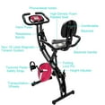 thumbnail image 5 of Foldable Upright Exercise Bikes, Premium 3-in-1 Folding Indoor Recumbent Cycling Bikes, Stationary Bike Exercise Equipment with Adjustable Arm Resistance Bands, 8 Resistance Levels, 260lbs, S13552, 5 of 9