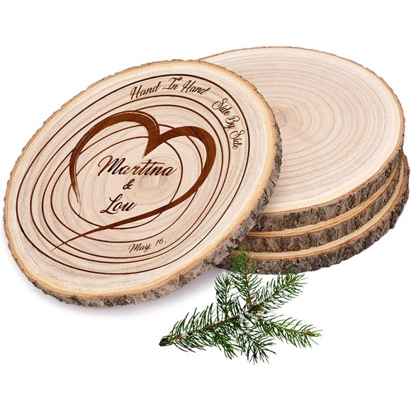 Large Wood Slices Centerpieces