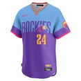 thumbnail image 2 of Men's Nike Ryan McMahon Purple/Light Blue Colorado Rockies 2025 City Connect Limited Player Jersey, 2 of 7