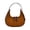 Khaki, variant on Women Retro Suede Half Moon Crescent Hobo Bag, Shoulder Tote Clutch Purse for Daily Use.