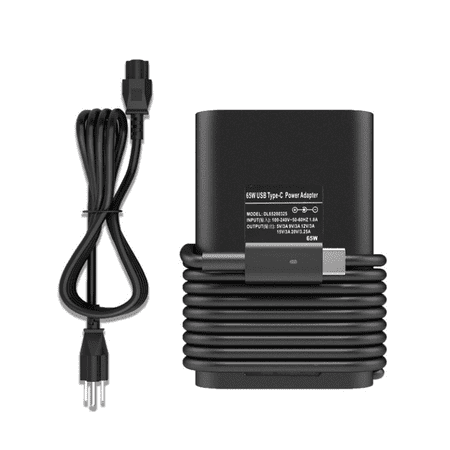 65w 45w USB-C Type C Laptop Charger Replacement For Dell Latitude 7420 7370 5420 5520 5285 5289，XPS 13 9360 9365 9370 AC Adapter Power Cord