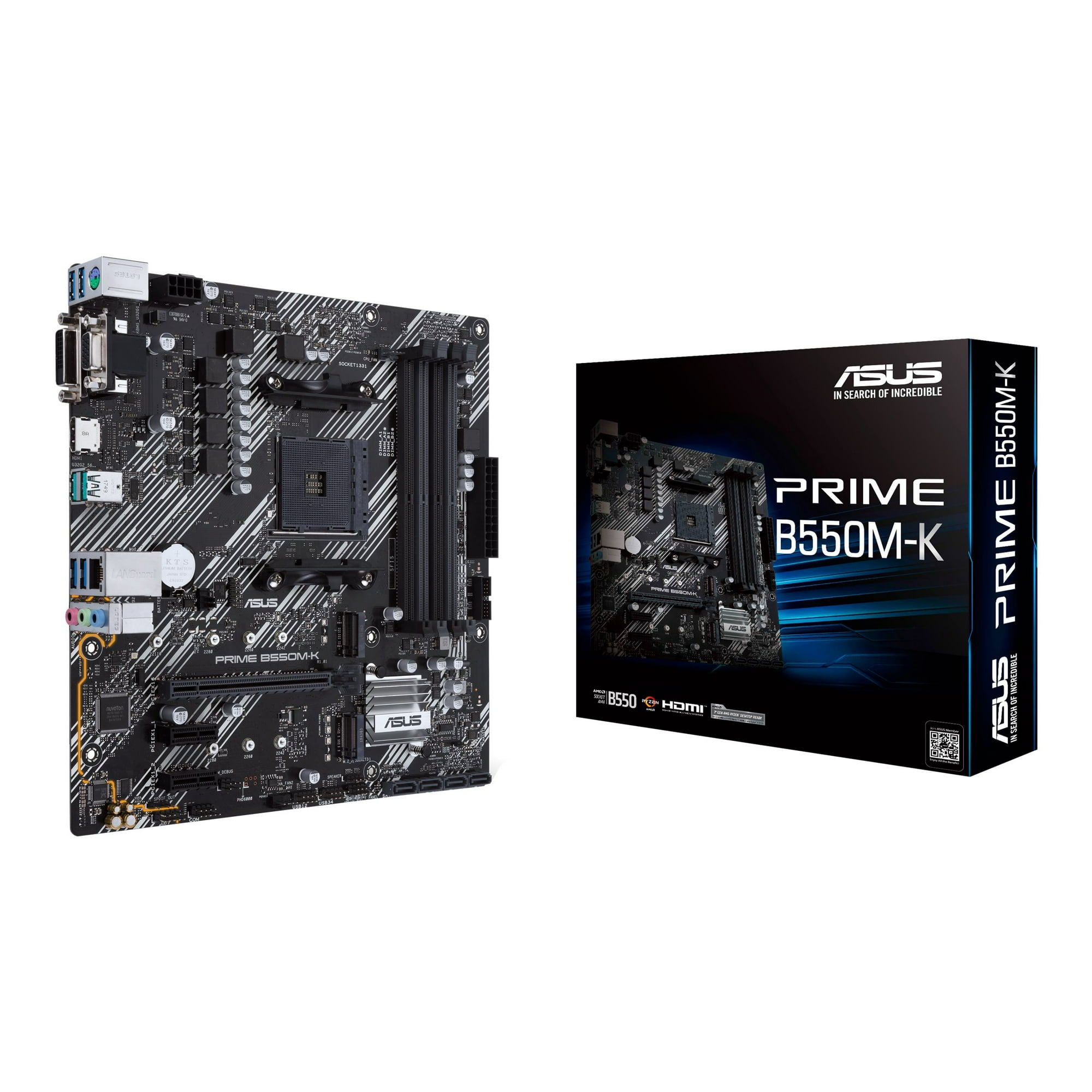 ASUS PRIME B550M-K Motherboard micro ATX Socket AM4 AMD - Main Image
