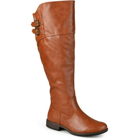 Women's Extra Wide Calf Double-Buckle Knee-High Riding