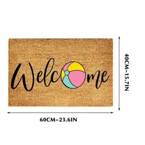 Welcome Door Mat 24x16 Inch, Soft Absorbent Welcome Mat for Bathroom and Kitchen, Non-Slip Floor Rug for Tub Shower and Entrance Decor