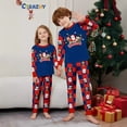 thumbnail image 3 of Ropa navideña familiar pijamas de invierno para el hogar nuevos Europa y Estados Unidos traje de manga larga con estampado navideño, 3 of 5