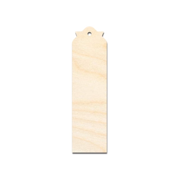 Unfinished Wood Pointed Top Bookmark Shape | DIY Craft Cutout 7" / 1/8"