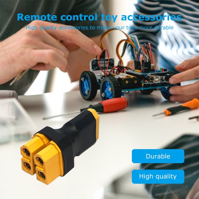 Conector Enchufable Adaptador paralelo XT60 para batería de avión de coche RC ESC (XT60 macho a 2 XT60 hembra)